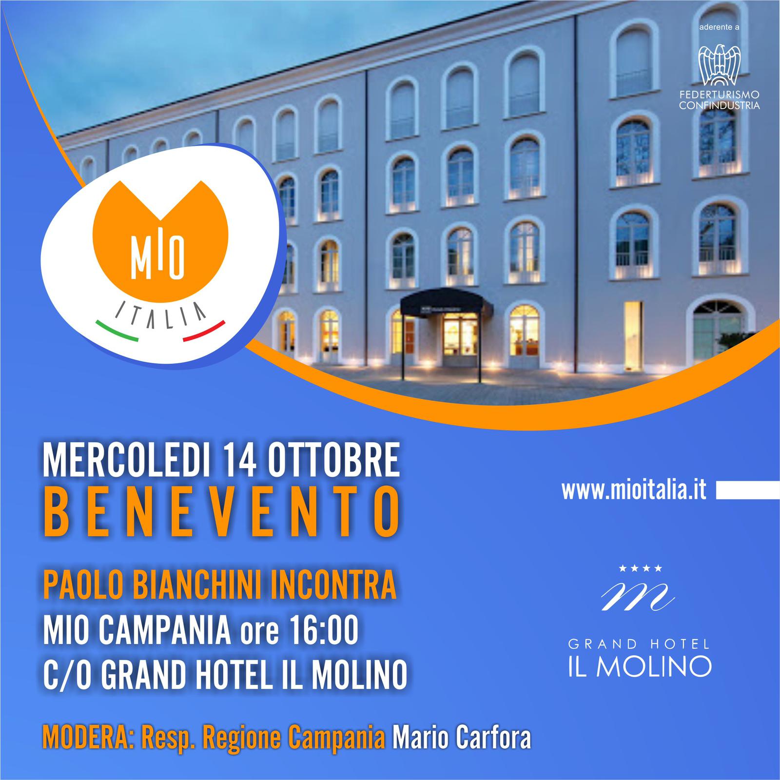 Benevento| Domani Paolo Bianchini incontra MIO Campania