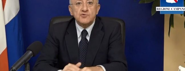 Scuola ,De Luca: ‘Sentenza Tar? ripresa a febbraio era quello che volevamo’