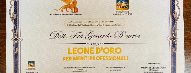 Benevento| Ordine dei Fatebenefratelli insignito a Venezia del ‘Leone D’Oro’