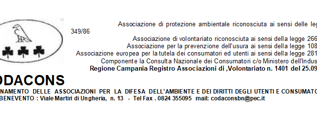 Codacons su scuole: Comune non ha ancora esibito i certificati che attestano la sicurezza degli edifici scolastici