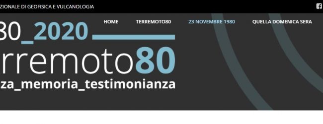 23 novembre 1980- 23 novembre 2020: INGV lancia sito web dedicato al terremoto dell’Irpinia