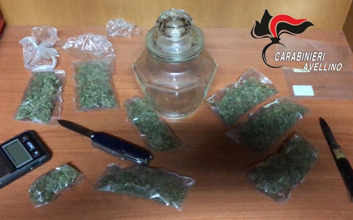 San Michele di Serino| Nascondeva marijuana nel sottoscala dell’abitazione e al lavoro, 24enne ai domiciliari