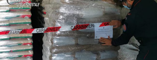 Parolise| Pellet contaminato, i carabinieri forestali ne sequestrano 270 quintali