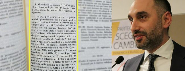 Tlc, riduzione contributi per frequenze licenziate: Il deputato Michele Gubitosa (M5S) presenta un emendamento alla Legge di Bilancio