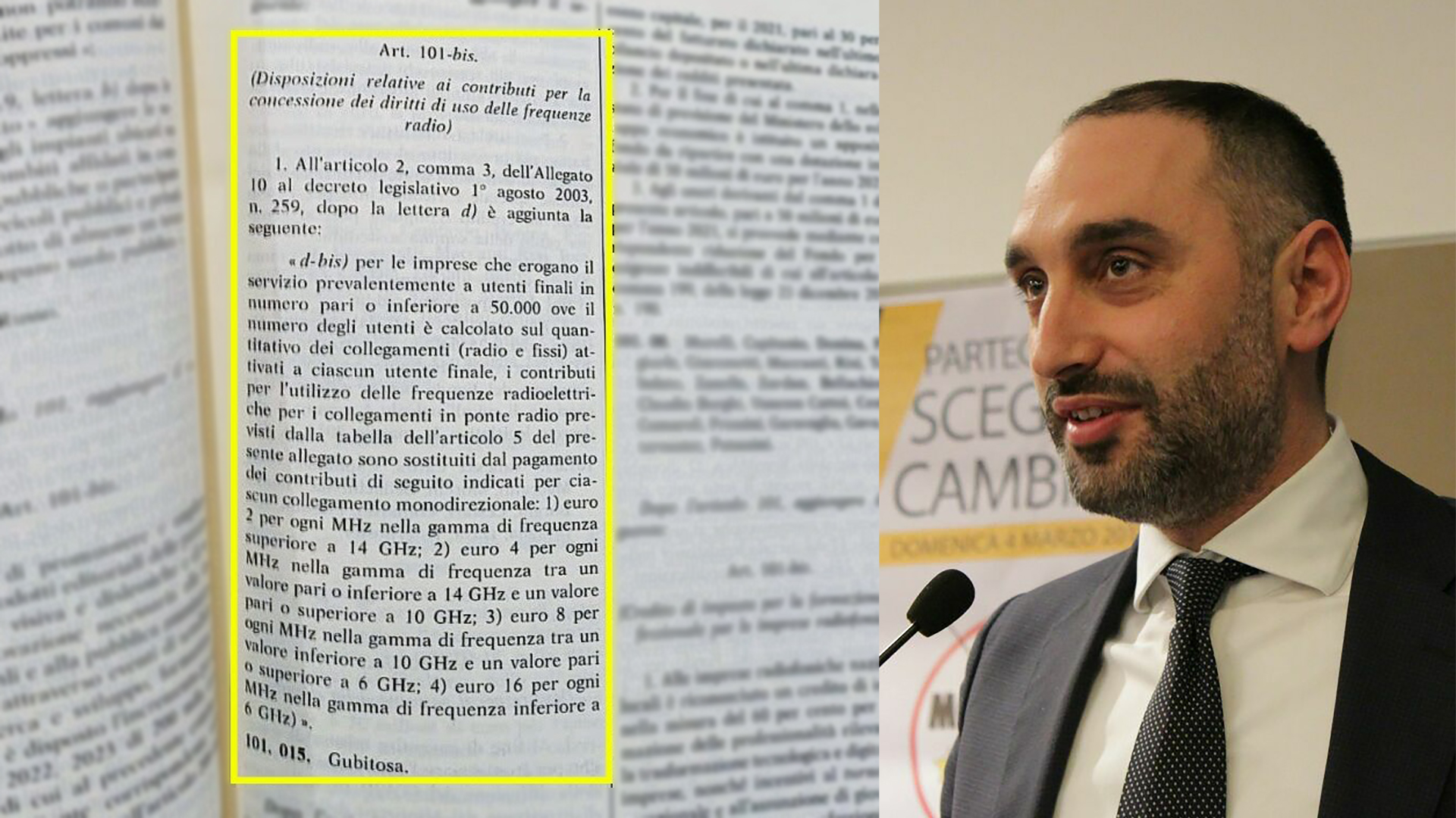 Tlc, riduzione contributi per frequenze licenziate: Il deputato Michele Gubitosa (M5S) presenta un emendamento alla Legge di Bilancio