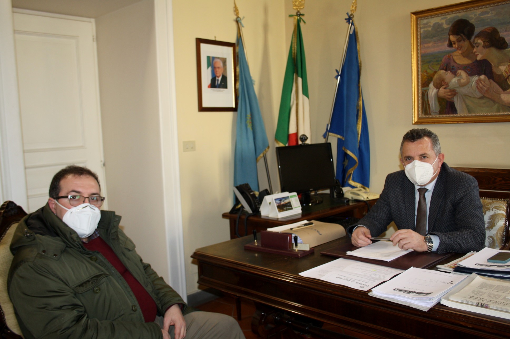 Benevento| Il Presidente Di Maria riceve il sindaco di Frasso Telesino Viscusi