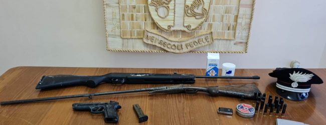 Montesarchio| Deteneva armi e munizioni illegalmente, arrestato operaio di 37 anni