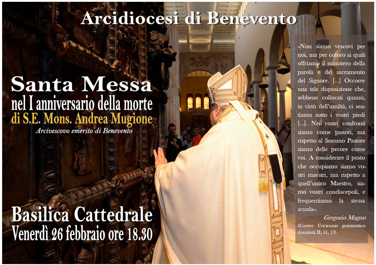Benevento| Una santa Messa per ricordare il Vescovo Mugione