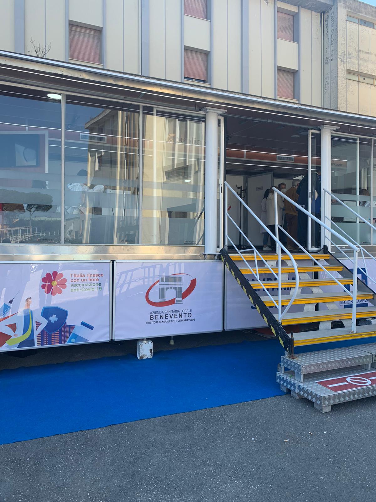 Benevento| Vaccini, ecco l’ambulatorio mobile nel piazzale dell’ex Caserma Pepicelli