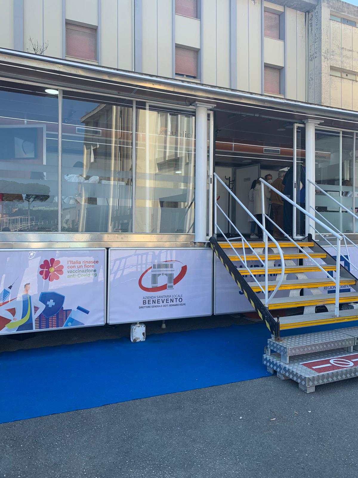Benevento| Vaccini, ecco l’ambulatorio mobile nel piazzale dell’ex Caserma Pepicelli