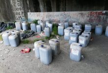 Benevento|’Viadotto delle Streghe’, Municipale ritrova fusti di plastica con liquidi per lavaggi di auto