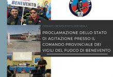 Il CoNaPo Sindacato Autonomo dei Vigili del Fuoco di Benevento ha proclamato lo stato di agitazione Provinciale