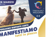 ‘Insieme per il wedding’, nuova protesta a Caserta: vogliamo una data certa di ripartenza