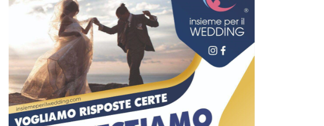 ‘Insieme per il wedding’, nuova protesta a Caserta: vogliamo una data certa di ripartenza