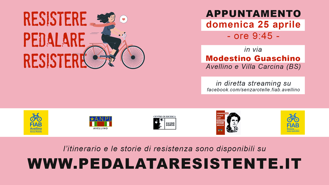 Avellino| “Resistere Pedalare Resistere”: il 25 aprile tutti in bici con Fiab, Anpi e Centro “Guido Dorso”