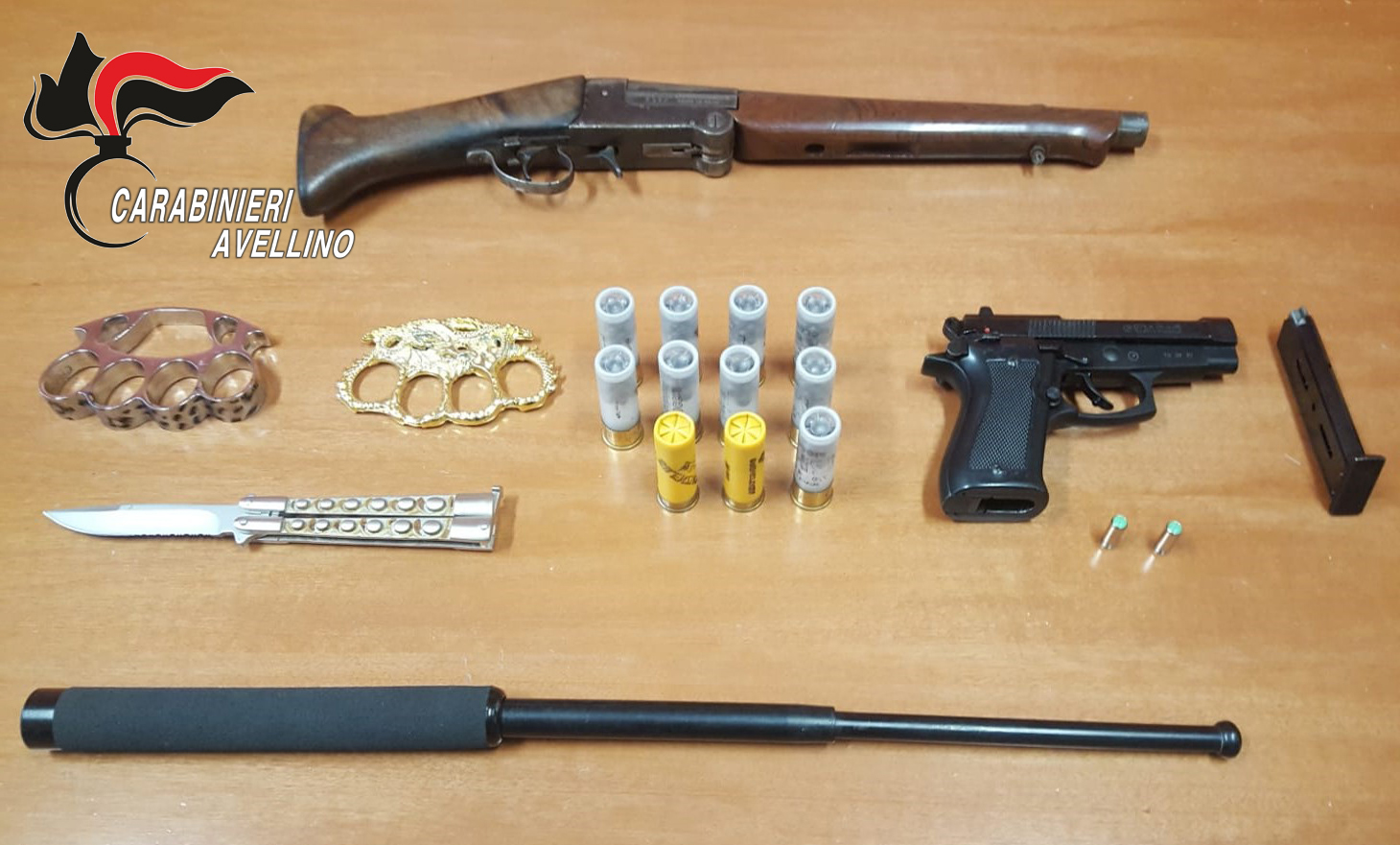 Atripalda| Lotta alla criminalità, un arresto e 3 denunce: sotto sequestro armi clandestine, munizioni, carte di credito, pc e cellulari