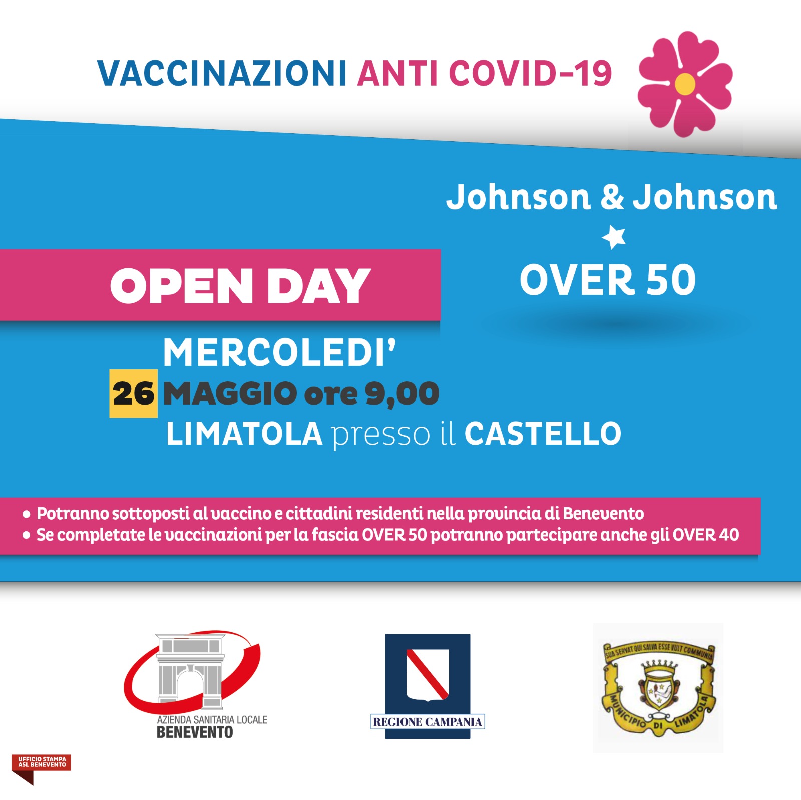 ASL, Vaccinazioni: è la volta di Vitulano e Limatola