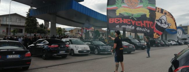 Benevento, i tifosi si fanno sentire