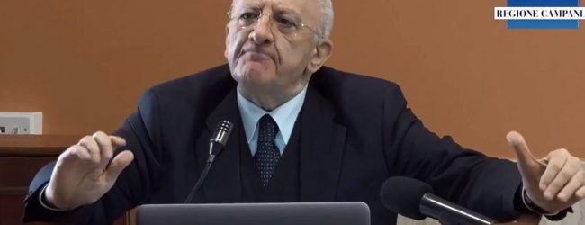 Vaccini, De Luca: aprire a 40enni? Qui ancora mancano dosi