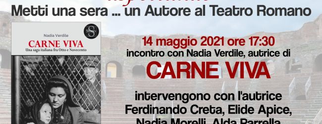 “Metti una sera un autore al Teatro Romano”, incontro con Nadia Verdile