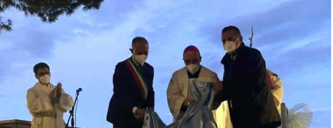 Il Presidente della Provincia Di Maria alla posa della prima pietra dell’oratorio di Paduli