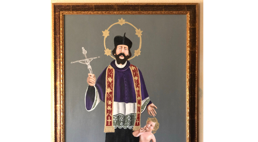 Ponte|Il maestro Pica ha donato un quadro di San Giovanni Nepomuceno