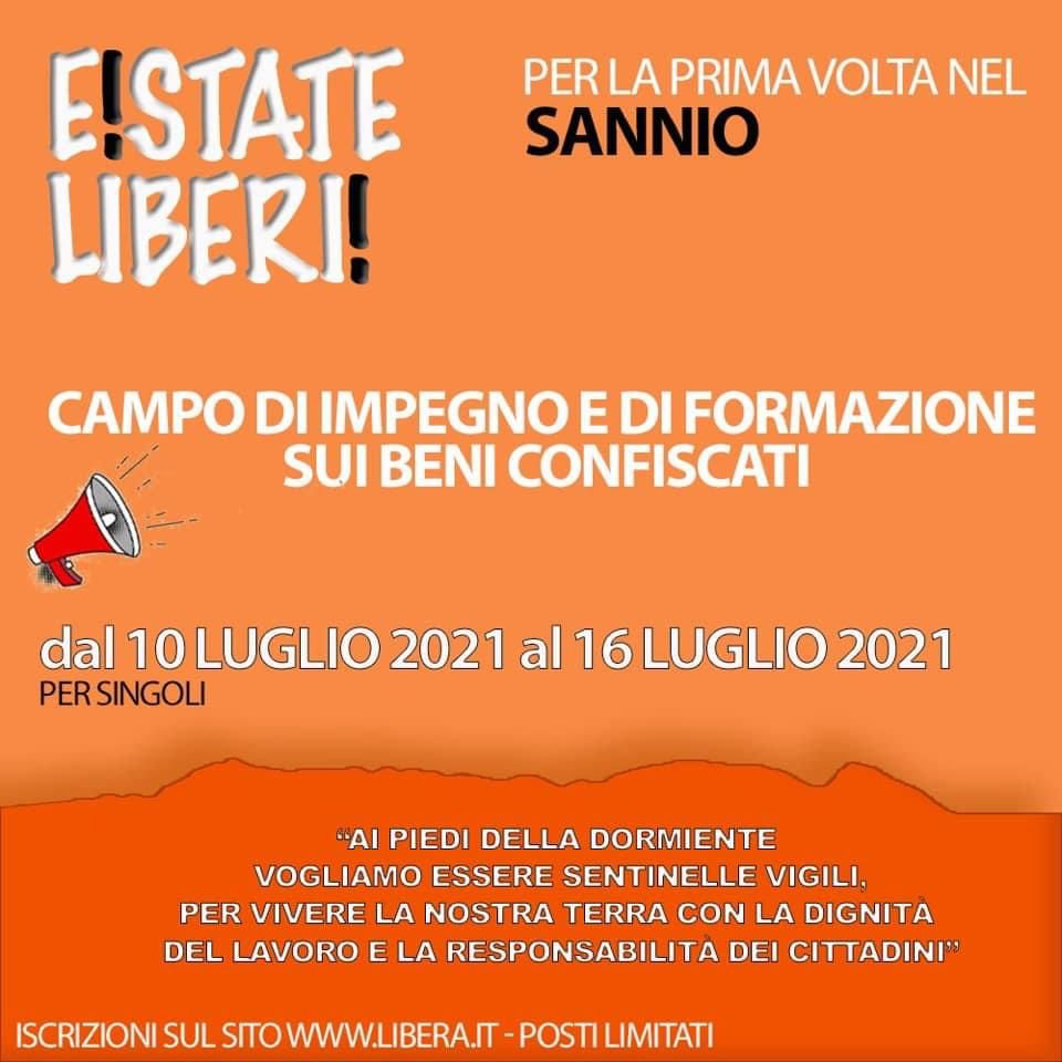 E!State Liberi!, per la prima volta nel Sannio il campo di impegno e formazione sui beni confiscati