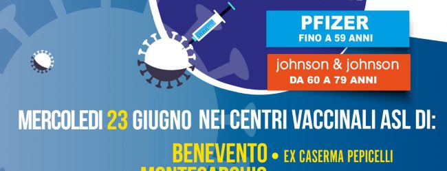 Mercoledi “open day” Pfizer e Johnson&Johnson in tre centri sanniti. Necessaria la prenotazione