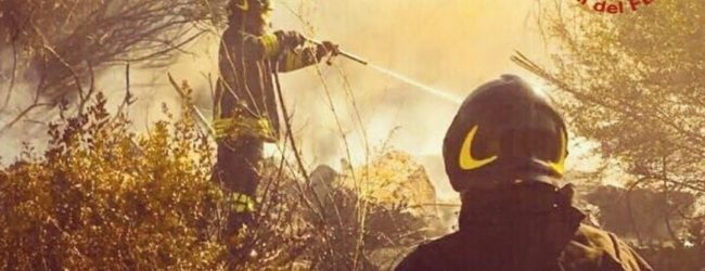 Ariano Irpino| In fiamme fondi coltivati a grano e rotoballe