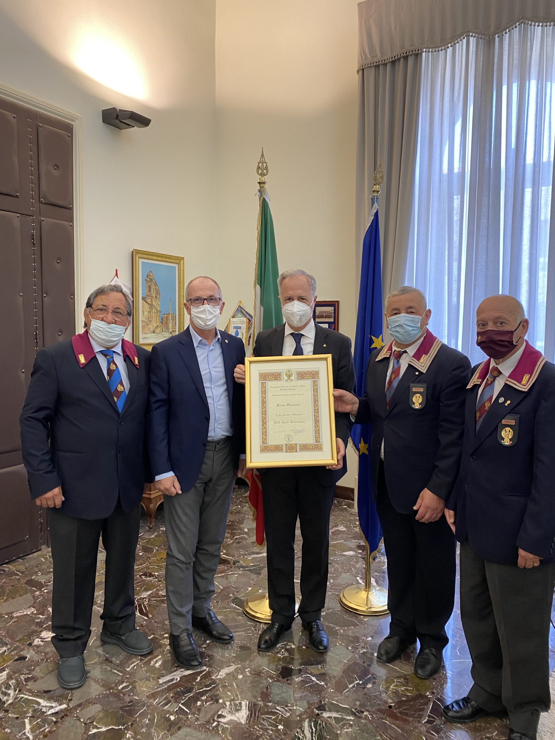 Alla Prefettura di Benevento la consegna dell’attestato all’Associazione Nazionale Polizia di Stato