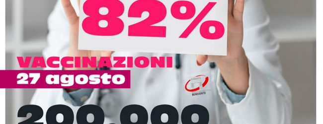 Campagna vaccinale: nella provincia di Benevento l’82% della popolazione ha ricevuto almeno una dose