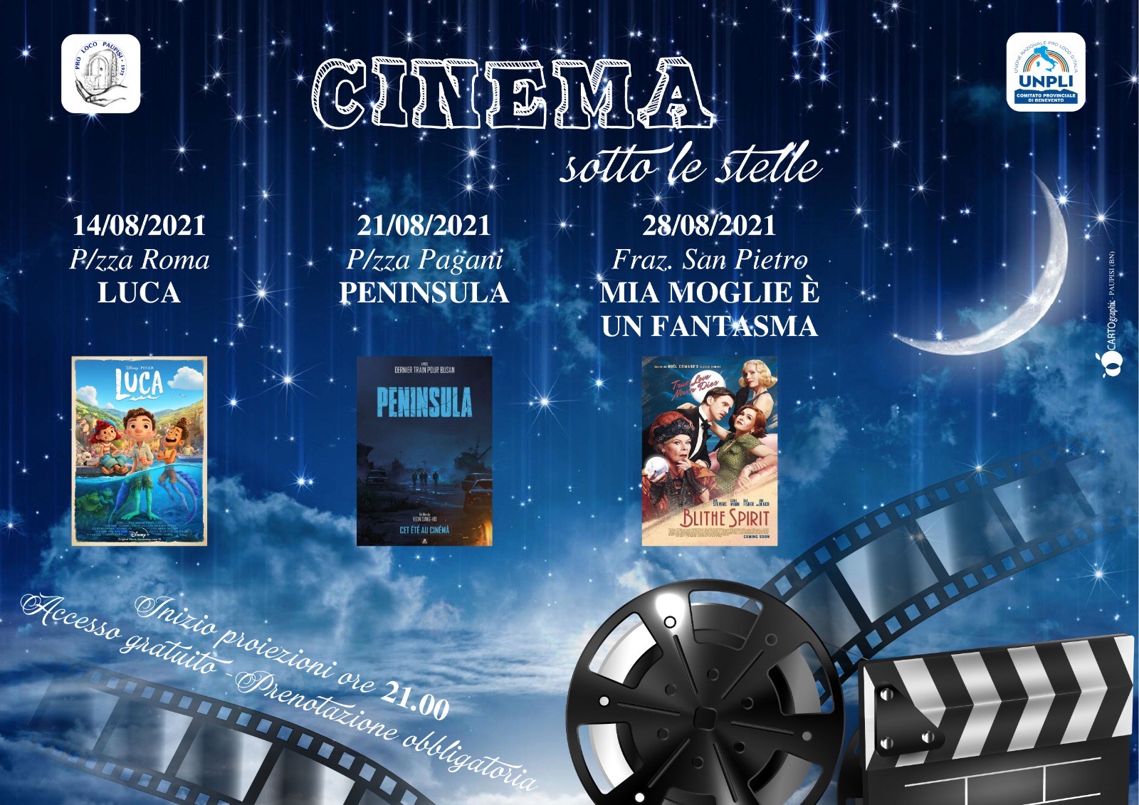Paupisi| Al via la prima edizione di “Cinema sotto le stelle”