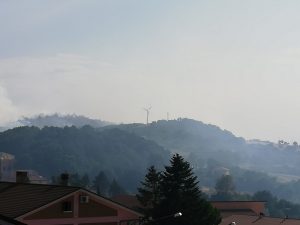 incendio di Circello visto da Colle Sannita
