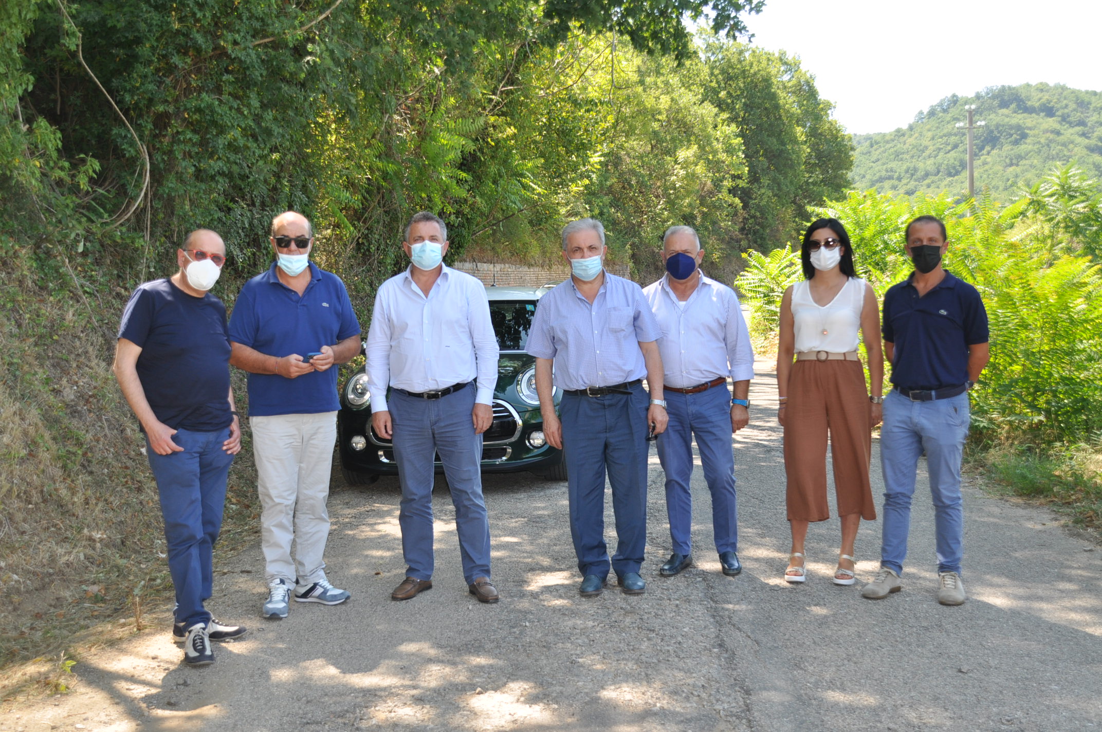 Strade provinciali, sopralluogo del presidente Di Maria a San Nicola Manfredi
