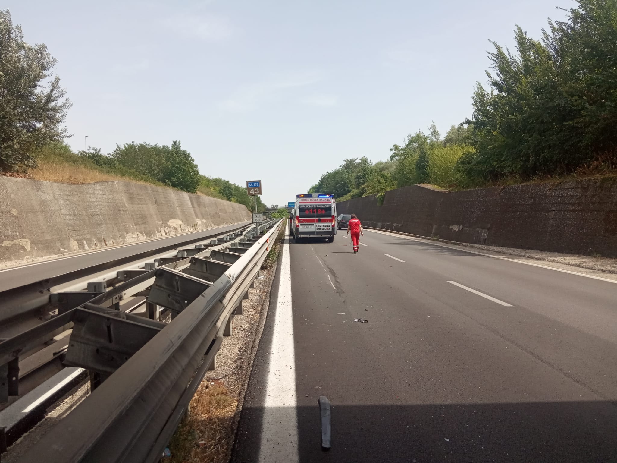 Benevento, incidente in tangenziale: un ferito trasportato al San Pio