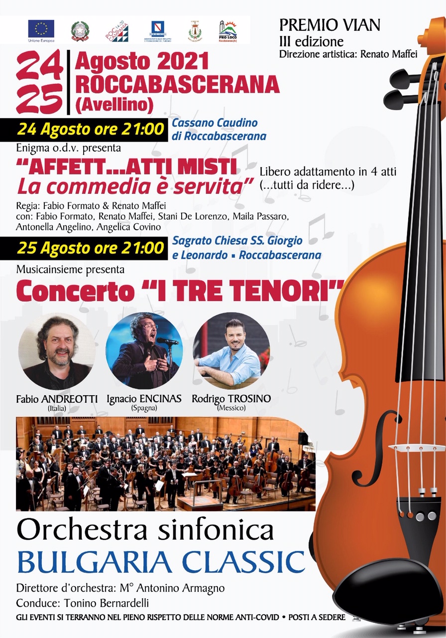 Roccabascerana|  Torna il “Premio VIAN”, rassegna dedicata all’autore di ‘Luna Rossa’. Doppio appuntamento la prossima settimana