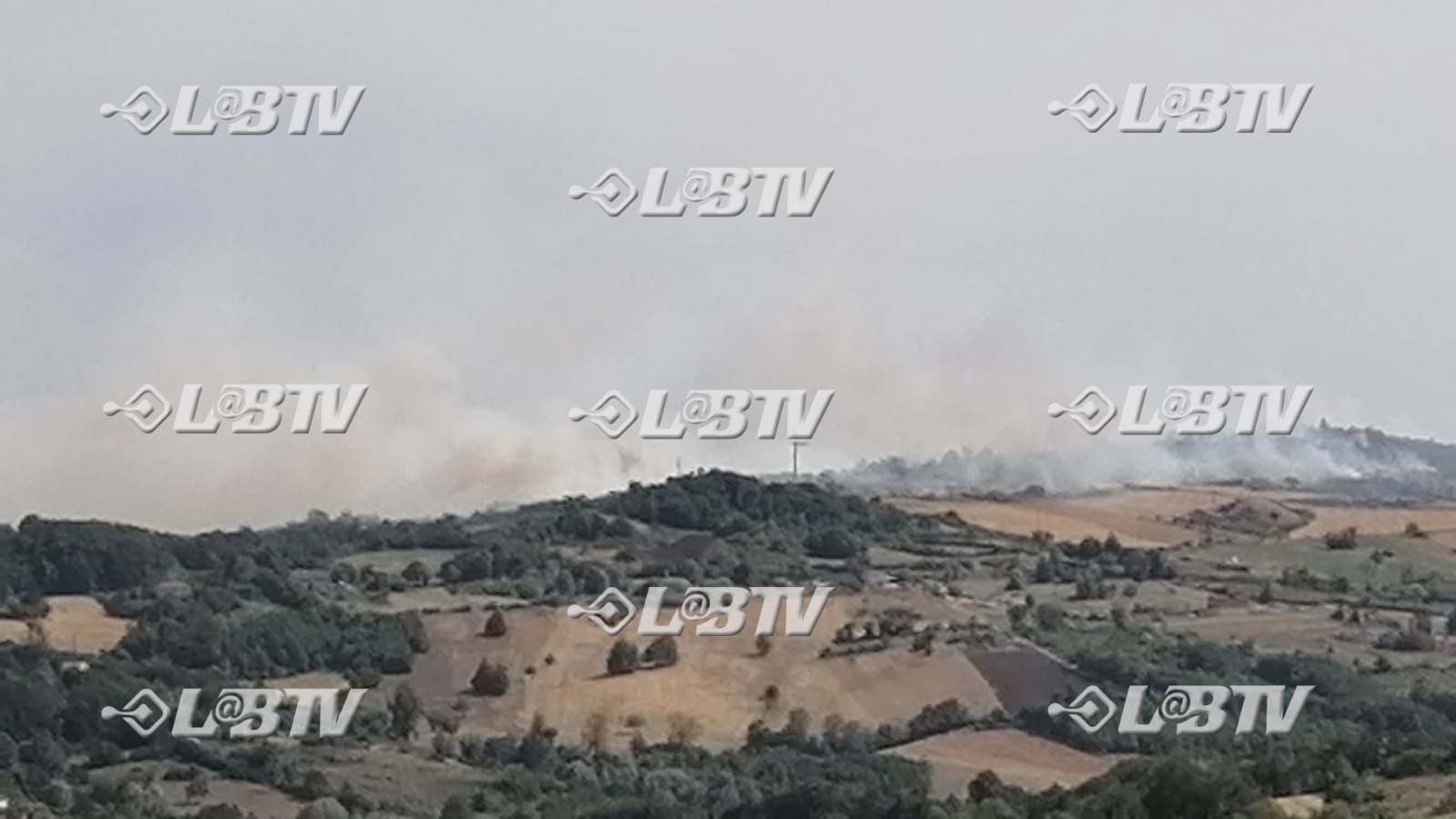 Circello, a fuoco la collina della Croce
