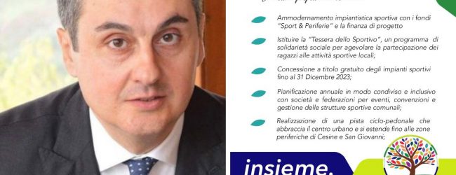 Le proposte in comune di “Insieme San Giorgio”. La “Tessera dello sportivo” nei primi 100 giorni di amministrazione