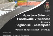 Fondovalle Vitulanese, venerdi l’apertura del nuovo svincolo “Foglianise – Castelpoto”