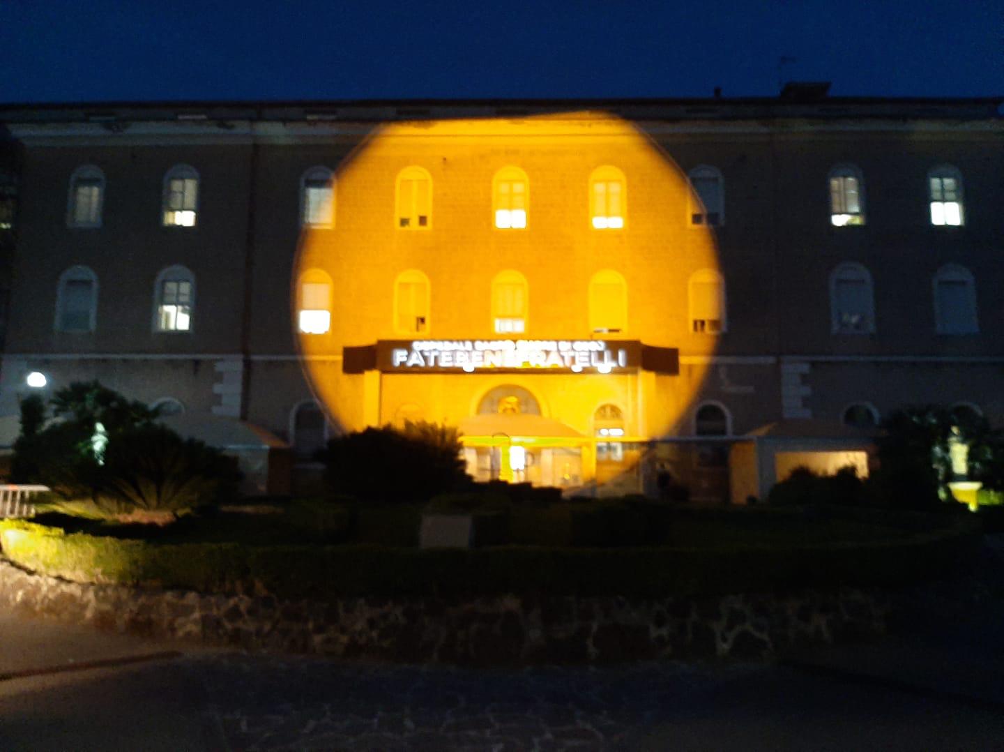 Giornata Nazionale per la Sicurezza delle Cure e della Persona Assistita, l’Ospedale Sacro Cuore di Gesu’ si tinge di arancione