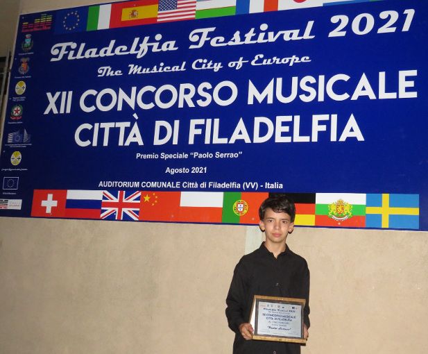 Musica, Salvatore Ruggiero vince il “Città di Filadelfia-Premio speciale Paolo Serrao”