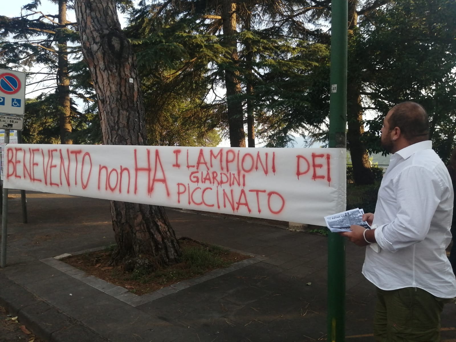 Basile (Citta’ Aperta): Benevento “non ha” piu’ i lampioni dei Giardini Piccinato