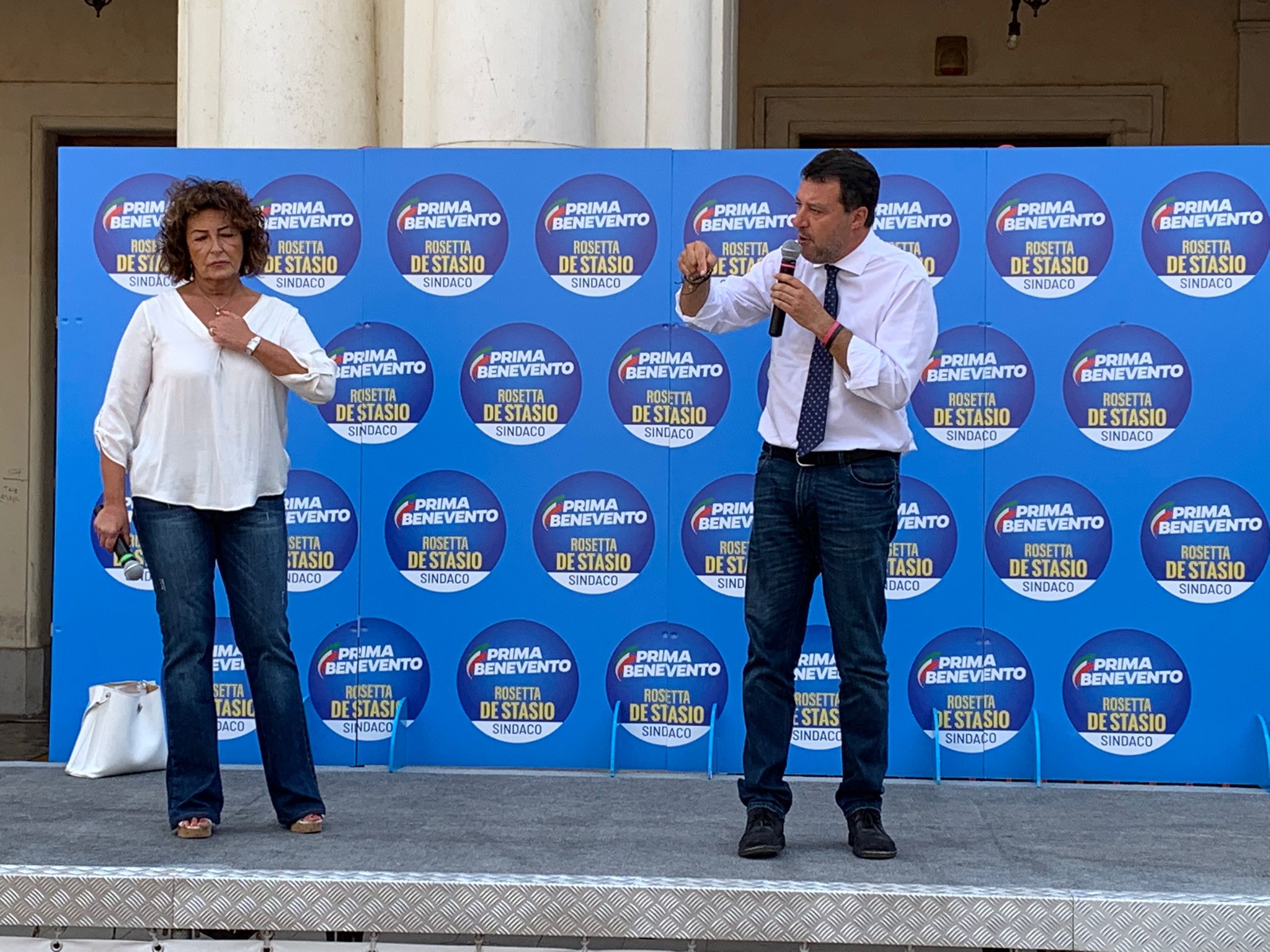 Salvini con Rosetta: centrodestra ha ora una sua identità. Polemica con Sandra Lonardo