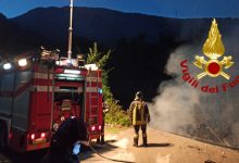 Serino| Un fiamme il ponte alla frazione Casangino, intervento dei vigili del fuoco