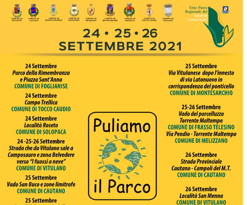 ‘Puliamo il Parco’, l’iniziativa dell’Ente Parco Taburno Camposauro