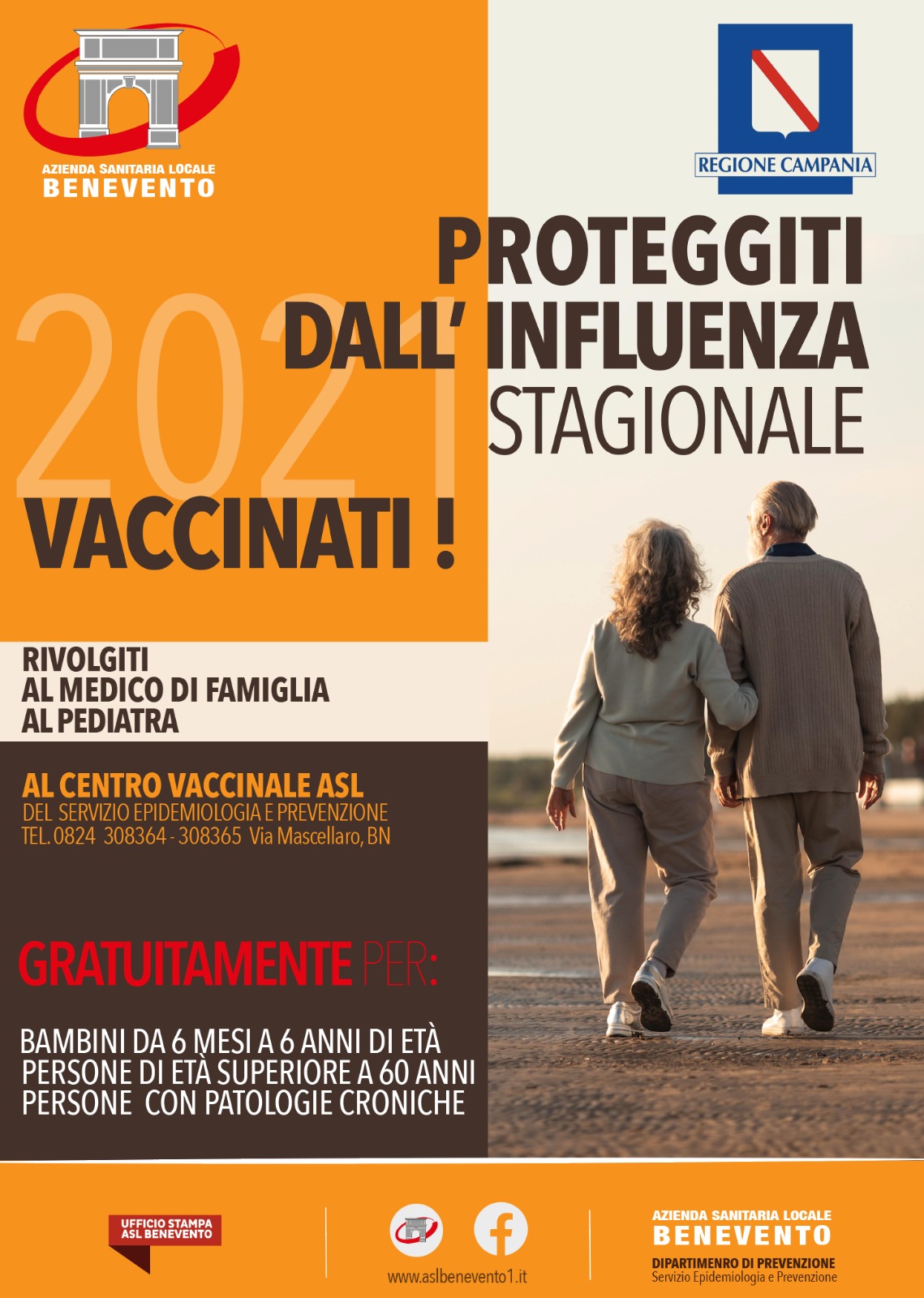 Asl Benevento: al via la campagna vaccinale contro l’influenza stagionale