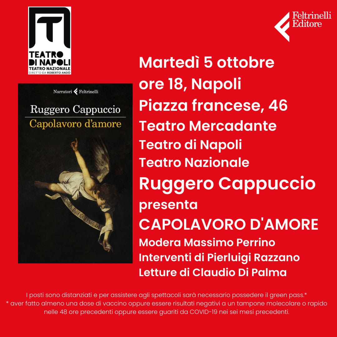 Napoli, Ruggero Cappuccio presenta “Capolavoro d’amore”