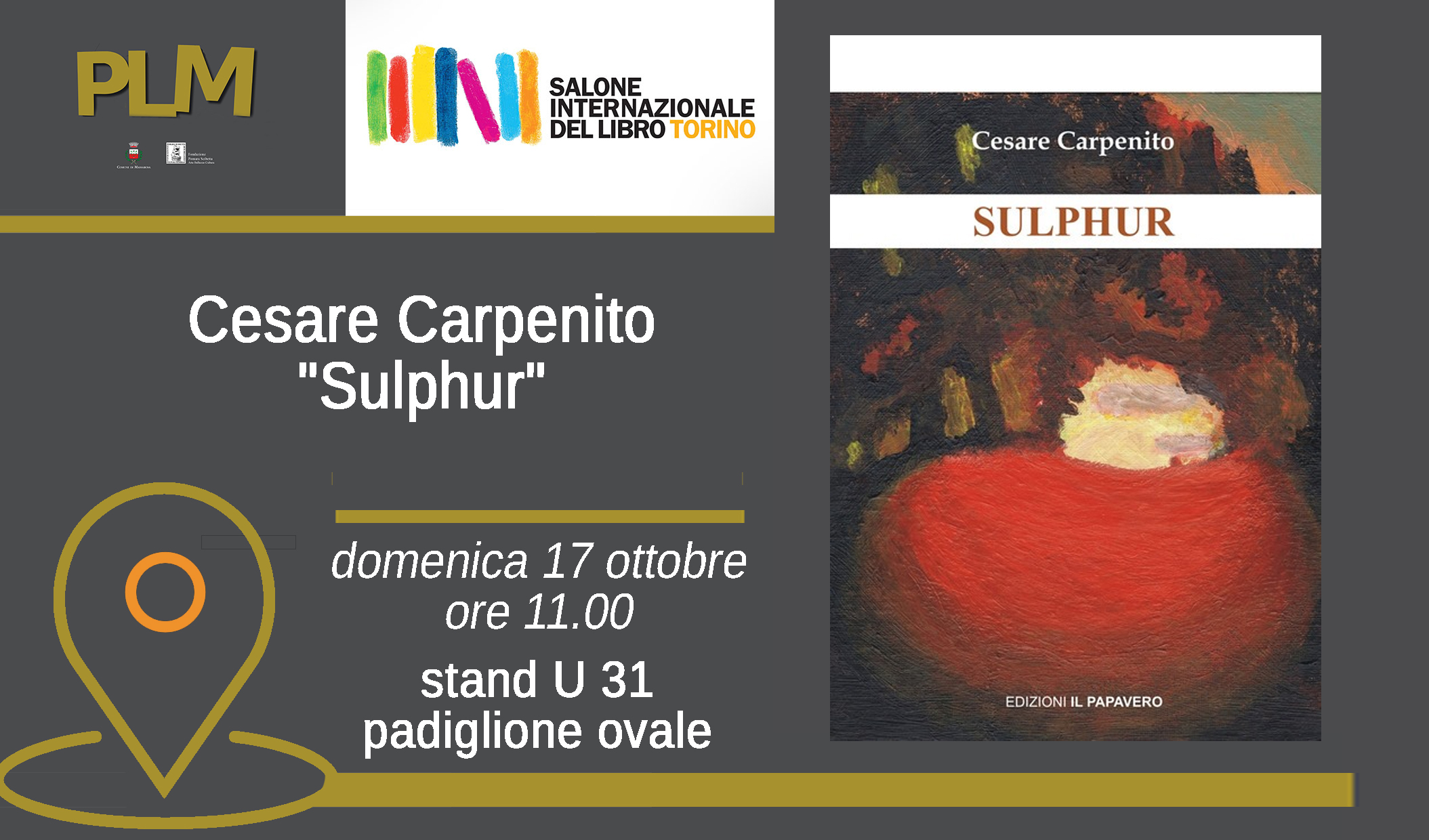 L’irpino Carpenito al Salone del libro di Torino con “Sulphur”