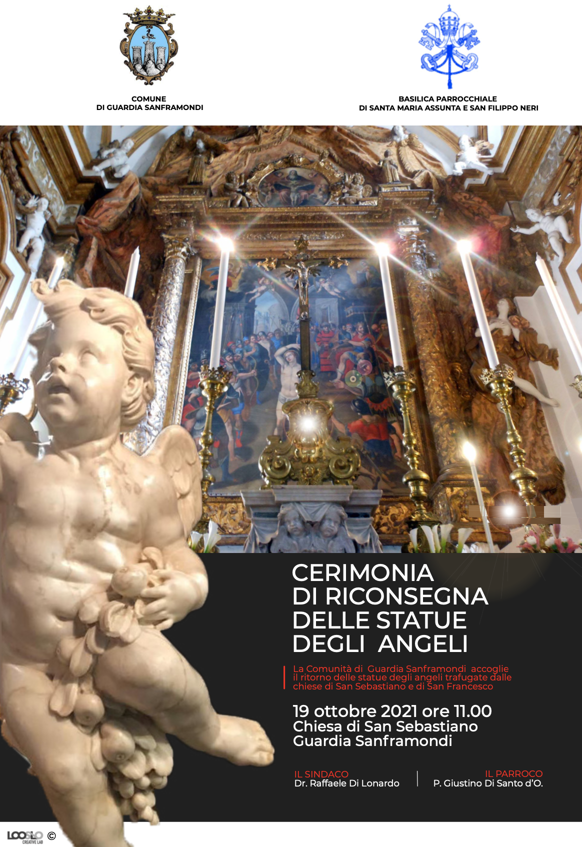 A Guardia Sanframondi cerimonia di riconsegna delle statue degli Angeli