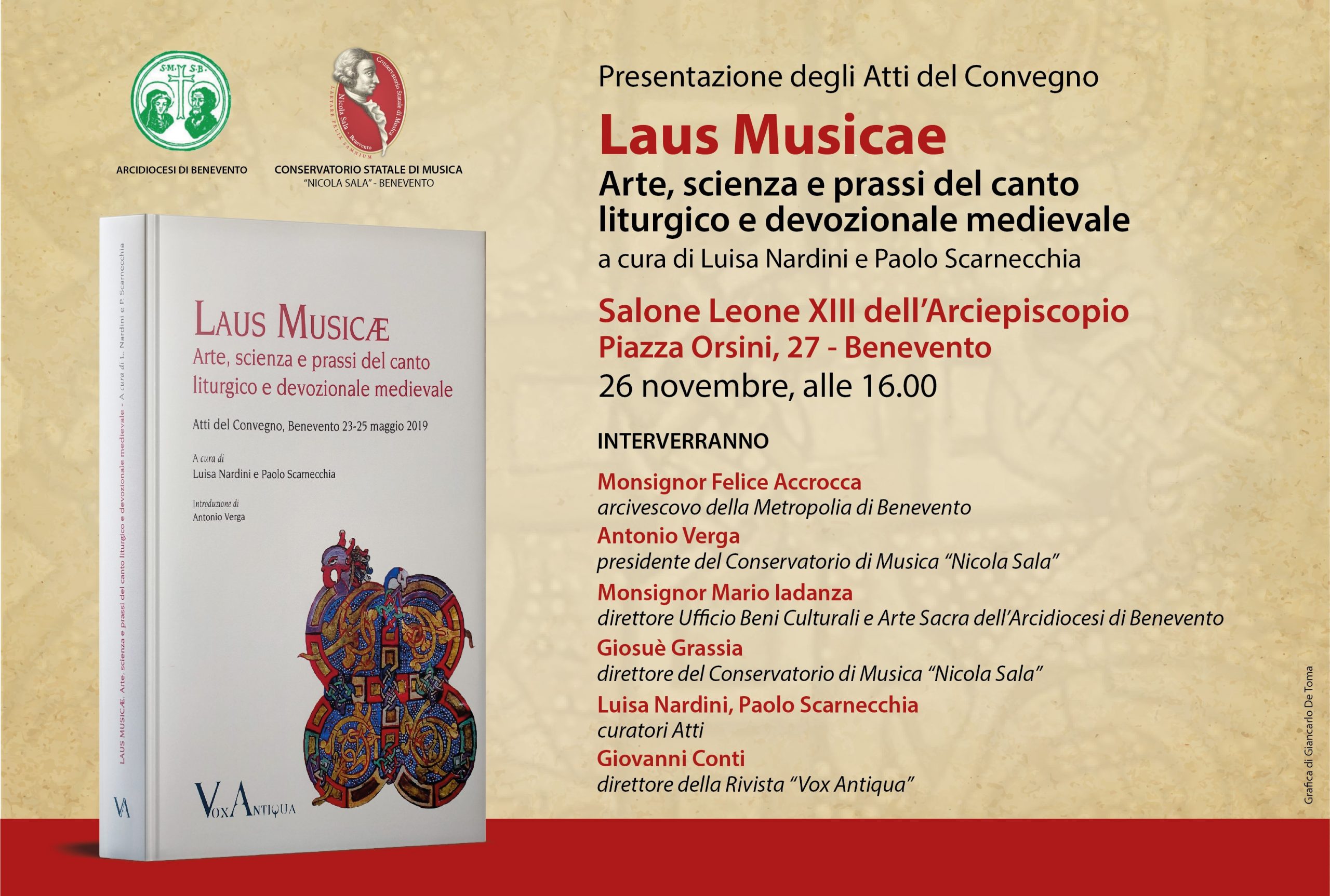 Conservatorio di Benevento: “Laus Musicae”, la presentazione degli atti del convegno all’Erciepiscopio